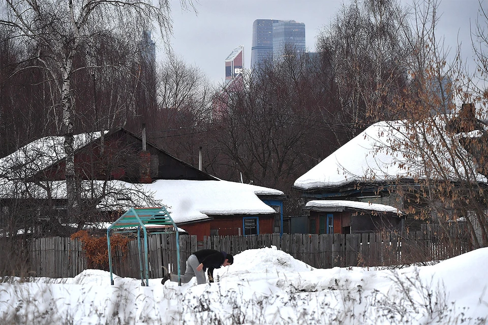 Вид на деревню Терехово - последнюю деревню Москвы в пределах МКАД.
