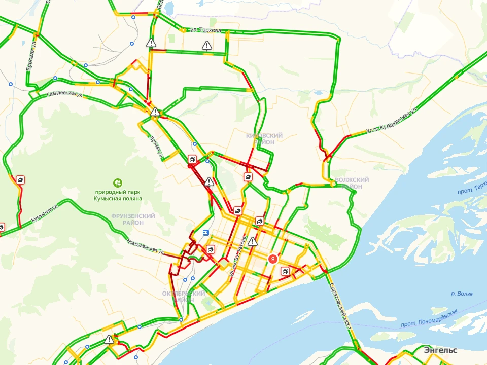 Пробки саратов онлайн карта