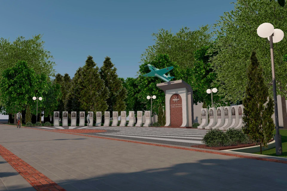 На фото макет будущего памятника в сквере Камозина. Источник: Брянская общественная организация ветеранов авиации.