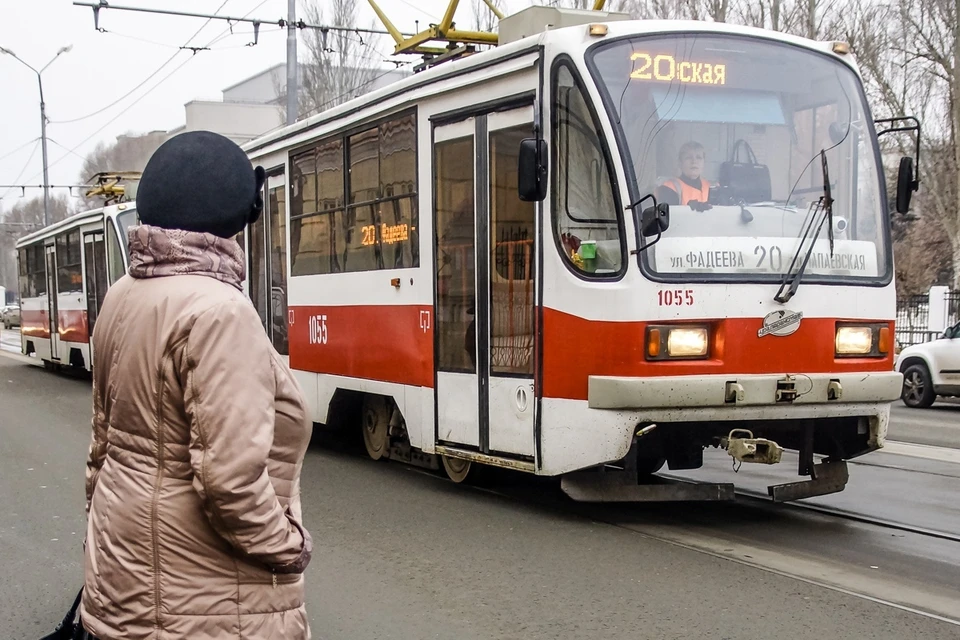 В Самаре из-за аварии изменили схему движения трамваев