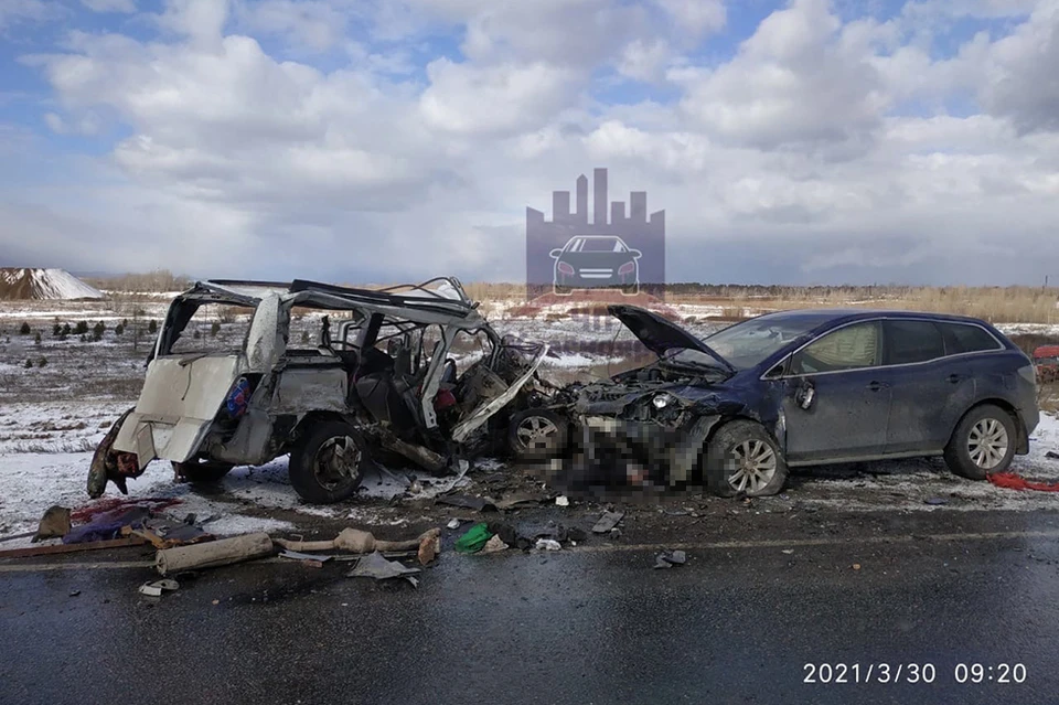 Под Красноярском в аварии погибли три человека. Фото: ЧП Красноярск