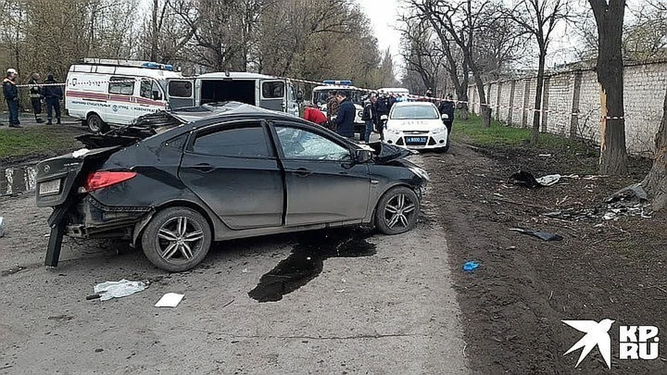 Иномарка слетела с дороги и протаранила дерево. Фото: пресс-служба областной ГИБДД