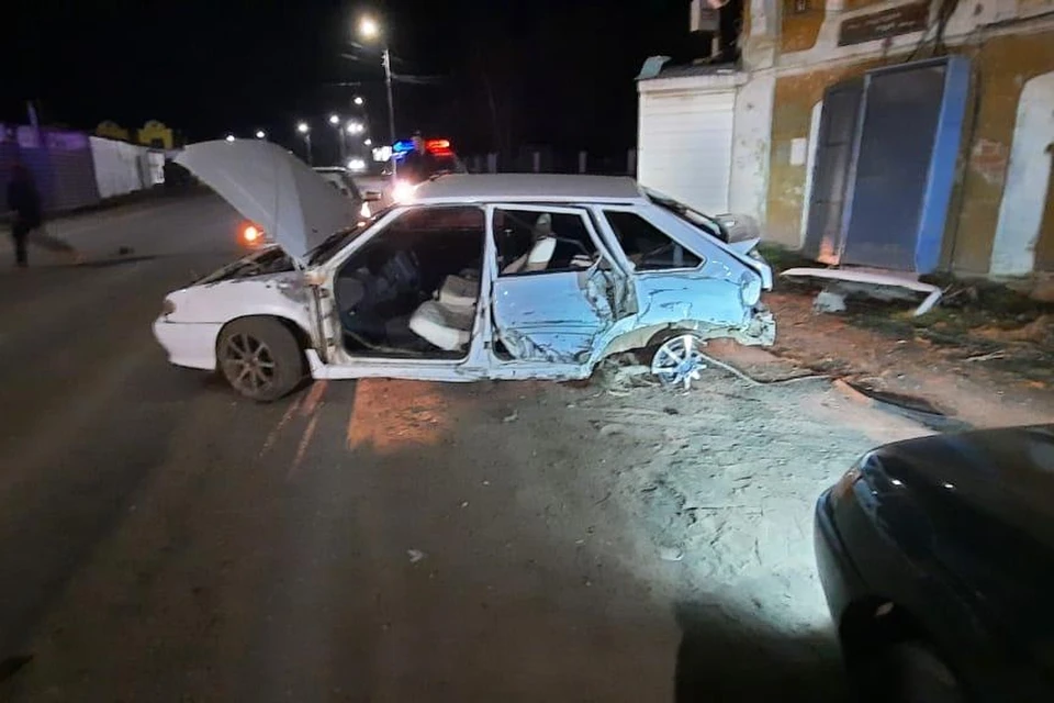После удара машину развернуло поперек дороги Фото: ГИБДД Башкирии