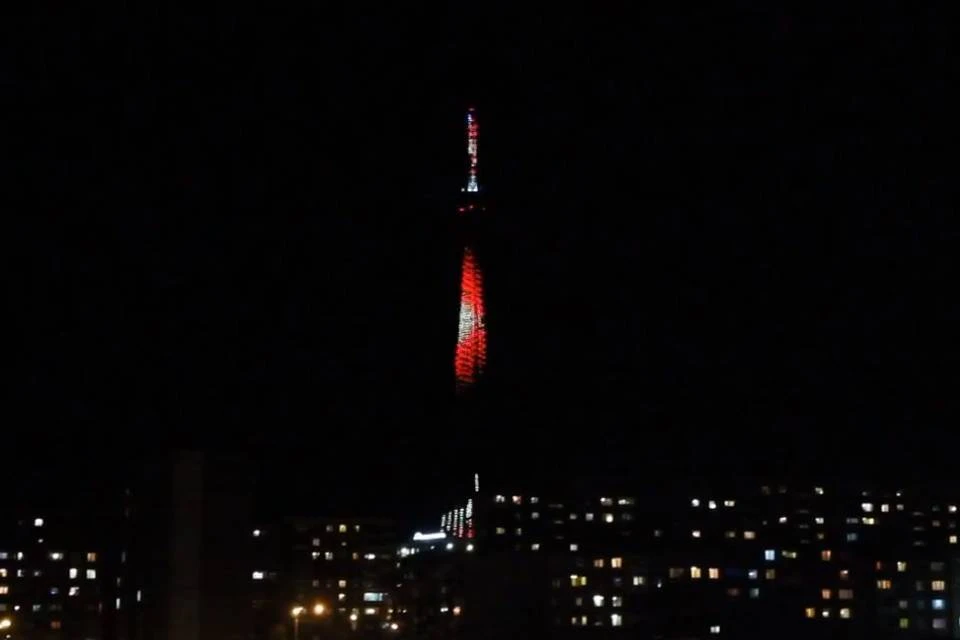 Телебашня в Мурманске погасла до августа. Фото: скриншот видео Ольга Засухиной