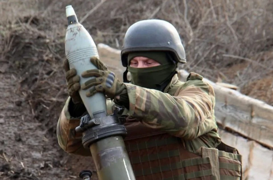 Украинские военные нанесли минометный удар по Саханке. Фото: штаб ООС