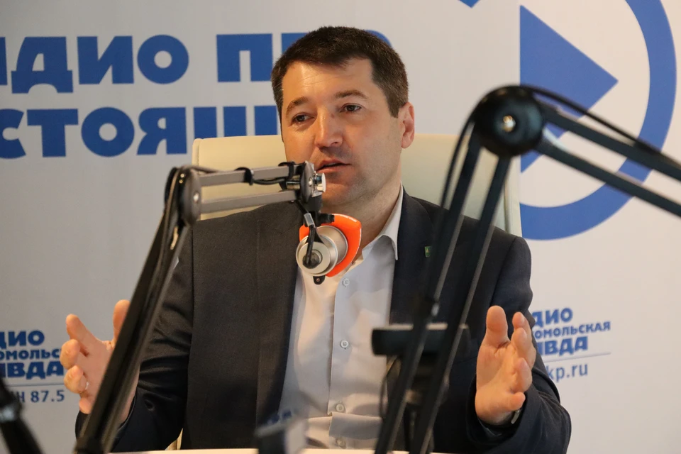 Мэр Тымовского городского округа Сергей Лазарев в прямом эфире радио «КП-Сахалин»