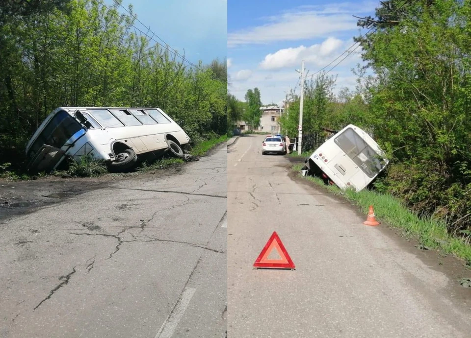 В региональном минтрансе прокомментировали ДТП с пассажирским автобусом, съехавшим в кювет. Фото: Госавтоинспекция по Новосибирской области