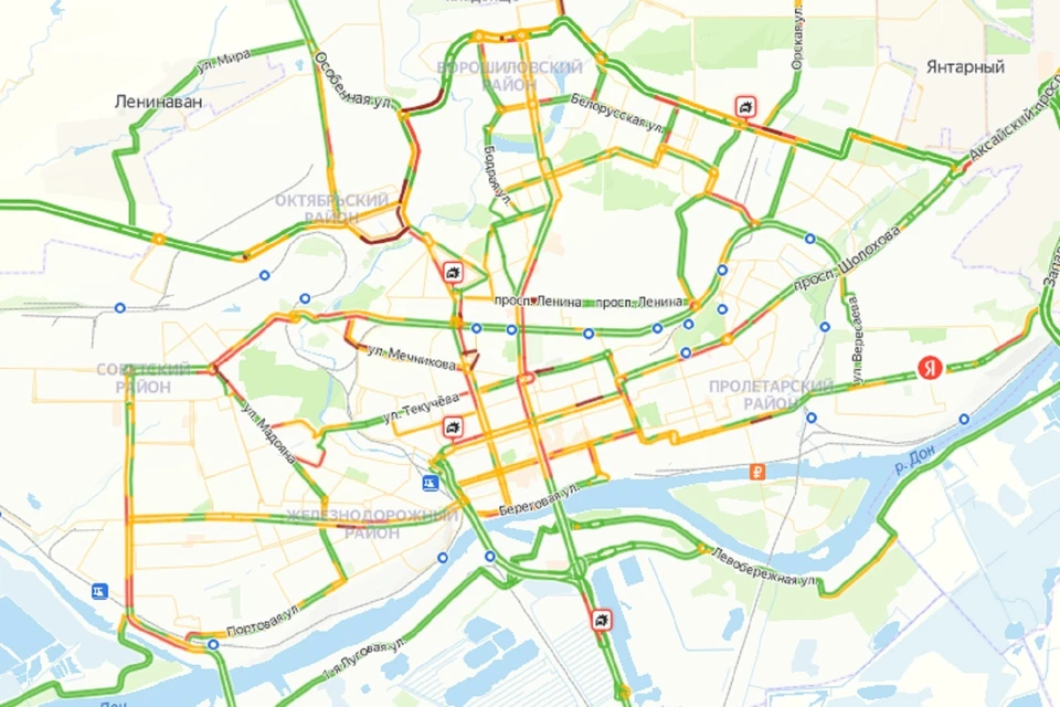 Вечерние пробки в Ростове