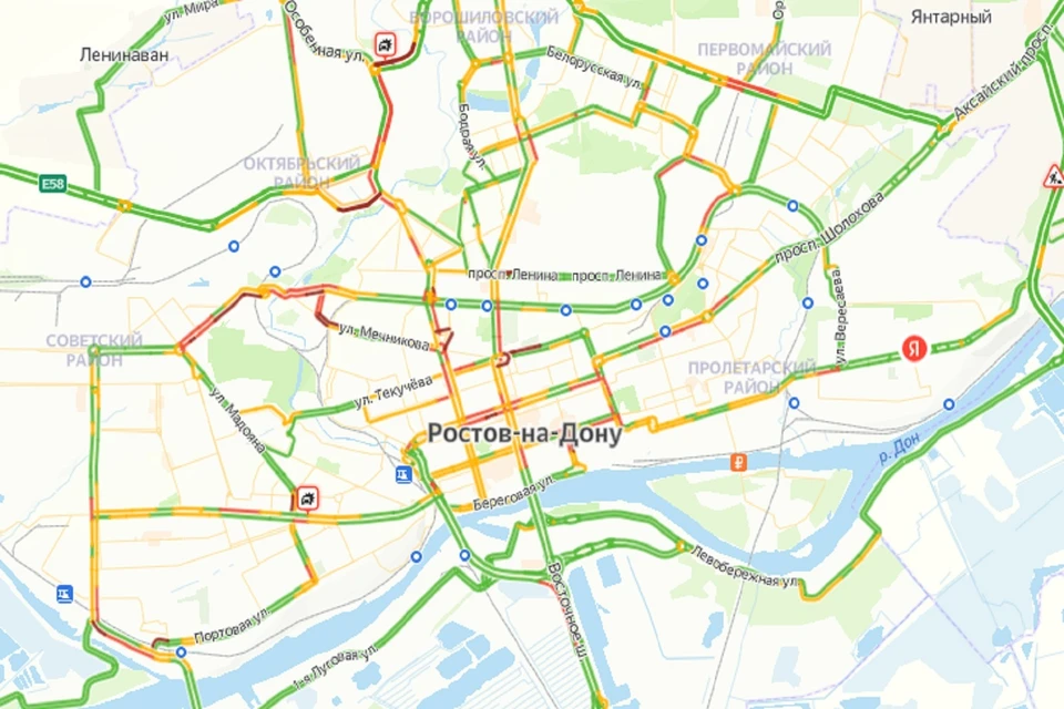 Вечерние пробки в Ростове