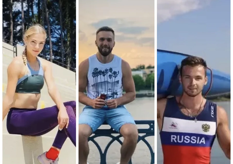 Прыгунья в длину Дарья Клишина, гребцы-байдарочники Александр Сергеев и Артём Кузахметов едут на Олимпиаду от Тверской области. Фото: instagram.com/dariaklishina, ;VK: Александр Сергеев; canoesport.ru/Андрей Голованов