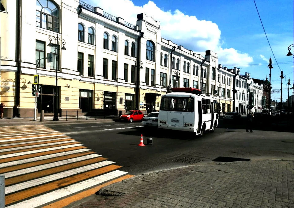 Сегодня маршрутка в Томске сбила мужчину-пешехода. Фото: сайт УМВД России по Томской области