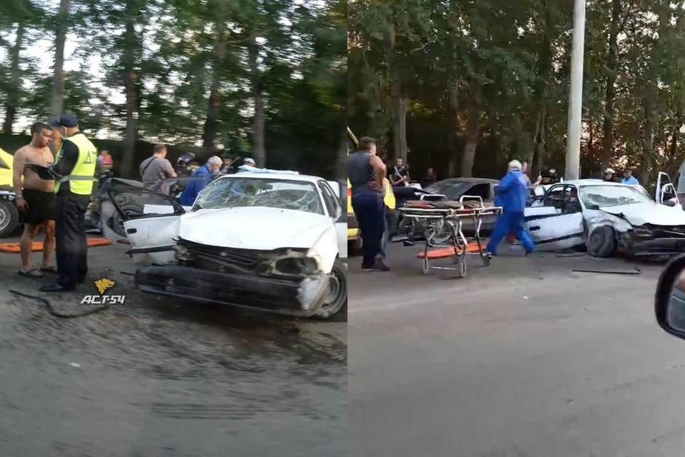 В Кировском районе Новосибирска произошло серьезное ДТП. Фото: "АСТ-54"