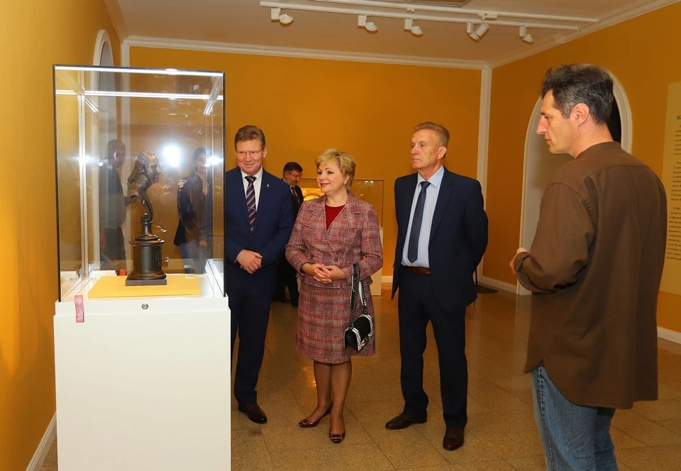 Елена Гагарина приехала на открытие экспозиции. Фото: Исторический музей