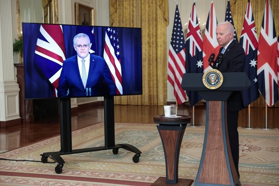 Премьер-министр Австралии Скотт Моррисон на видеосвязи с Белым домом