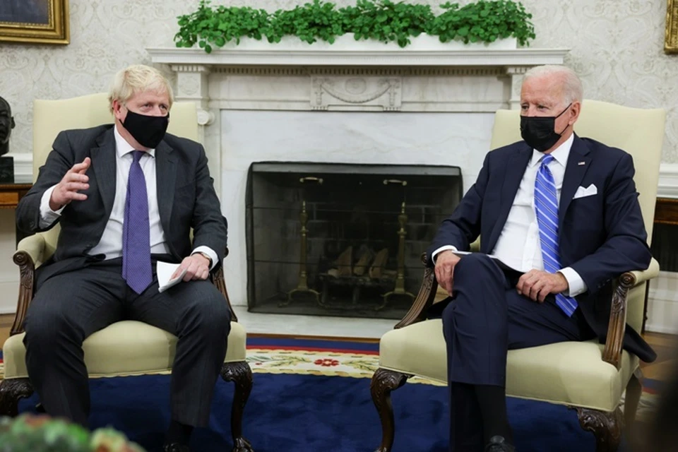 Премьер-министр Великобритании Борис Джонсон и президент США Джо Байден в Белом доме