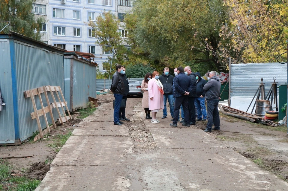 Мэр Рязани Сорокина побывала на месте строительства яслей в Канищеве.