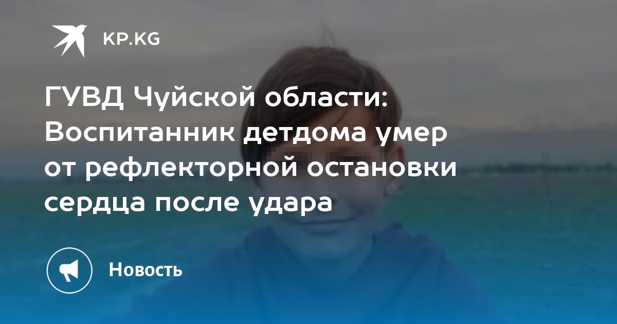 ГУВД Чуйской области: Воспитанник детдома умер от рефлекторной остановки сердца после удара - Vimarsana News
