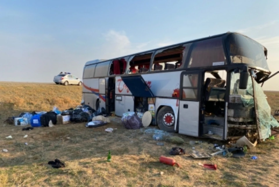 Смертельное ДТП в Калмыкии. Фото: СУ СК РФ по Республике Калмыкия.