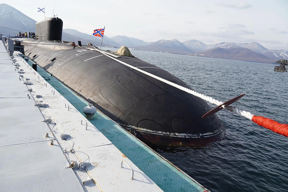 Атомная подводная лодка системы "Борей-А" на Камчатке