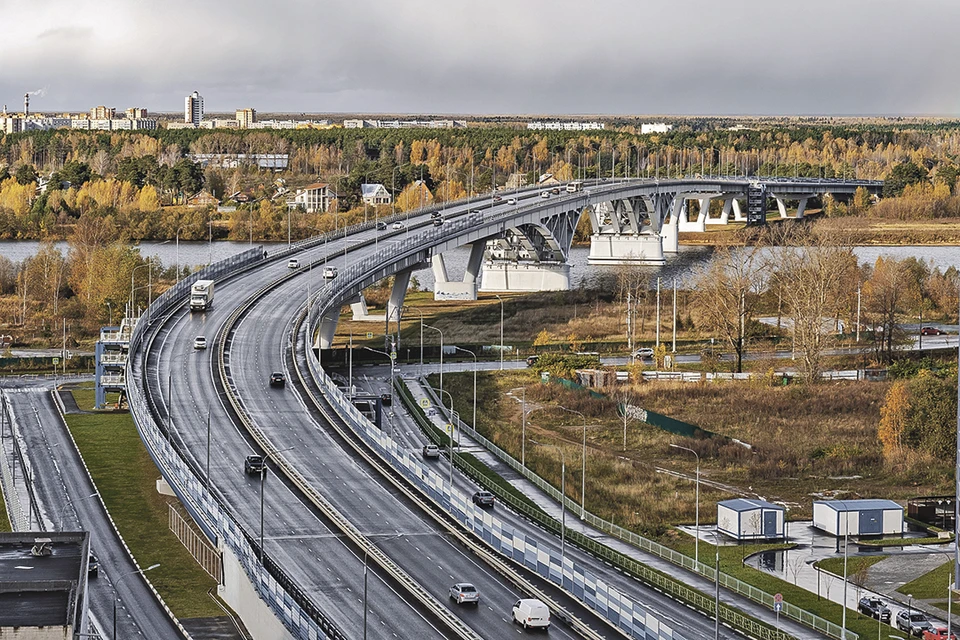 Автодорожный мост через Волгу в городе Дубна Московской области. Фото: Пресс-служба правительства МО
