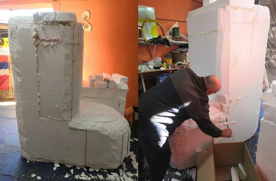 Основа для гигантских валенок в Голышманово. Фото: https://vk.com/zavalinkagapk