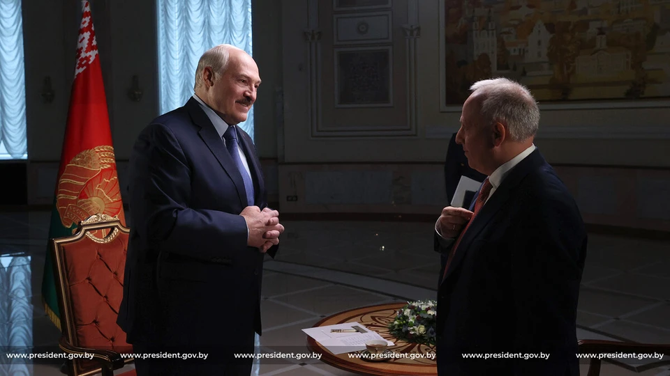 Интервью прошло во Дворце независимости в Минске. Фото: president.gov.by
