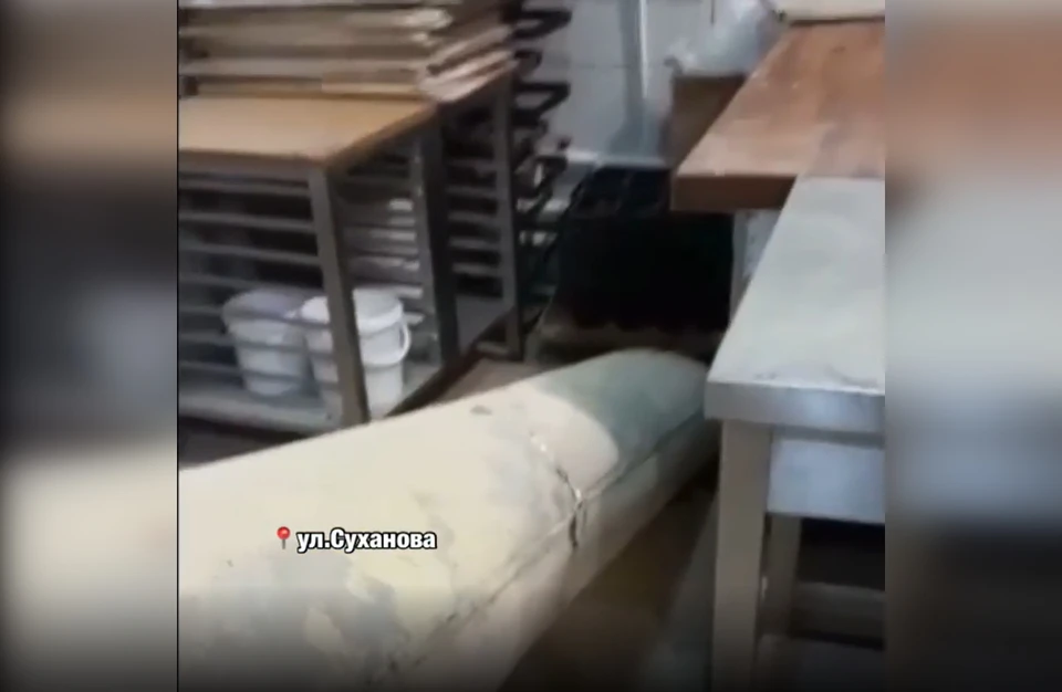 Все, что вытекло из вентиляции, напоминает смоль с сажей. Фото: принтскрин видео