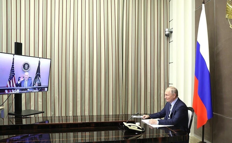 Переговоры Путина и Байдена продолжались два часа. Фото: Кремль