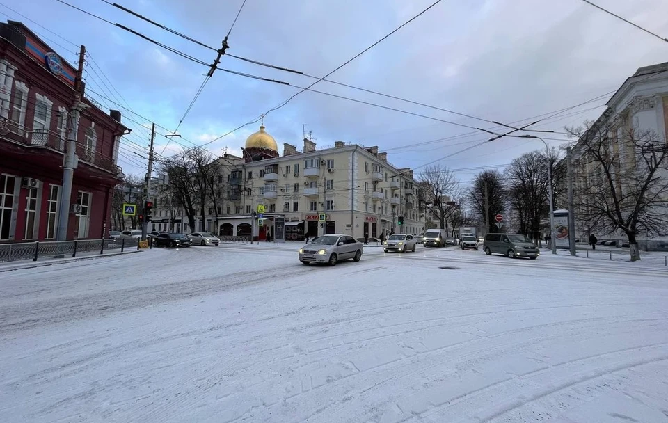На дорогах гололед