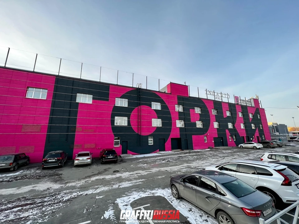 ТРК надоело быть серым. Фото: Граффити Роспись стен Челябинск/vk.com
