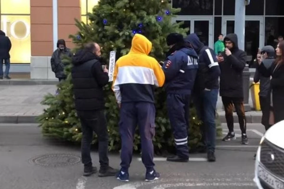 В Краснодаре задержали елку на колесах. Фото: vaga_adrenalin