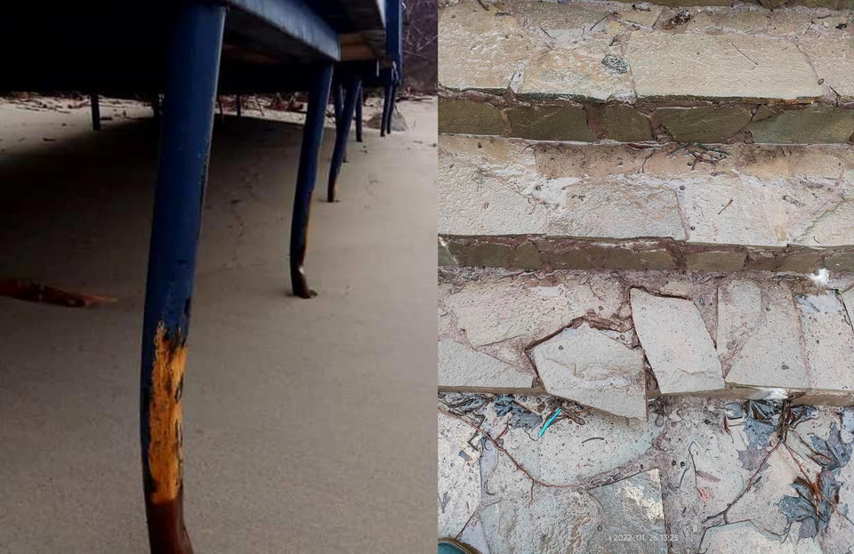 Свежие разрушения на Каменном спуске в Отрадном