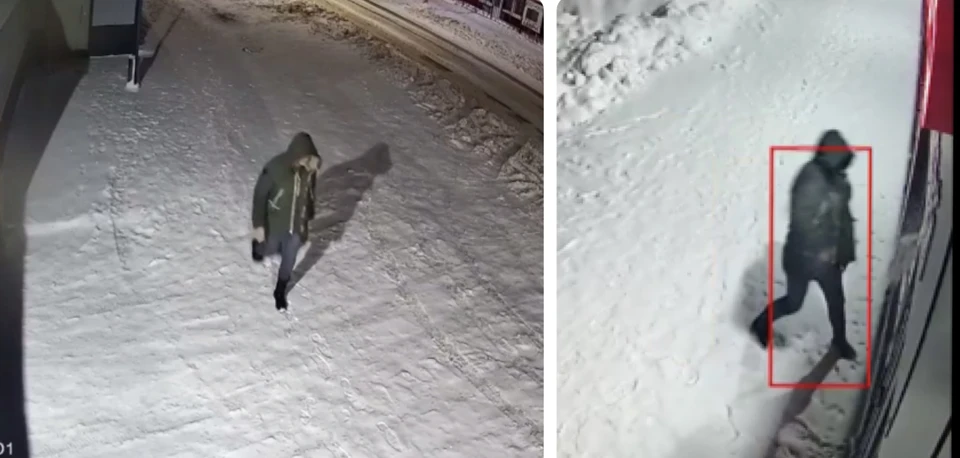Вот этот мужчина бил стёкла ночью в магазине автозапчастей в Кимрах. Фото: скрины с видео/ VK/ “Подслушано Кимры»