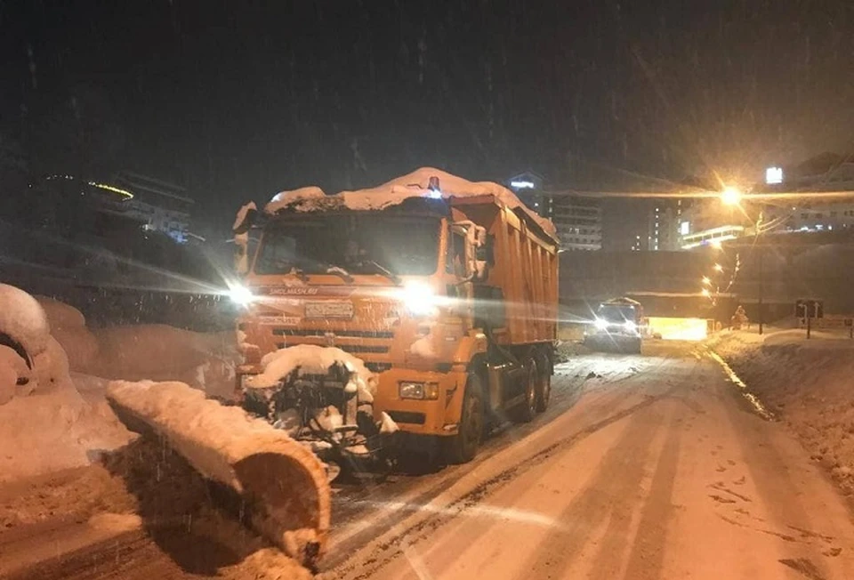 В предгорный районах Сочи выпало 20 см снега. Фото: пресс-служба администрации Сочи