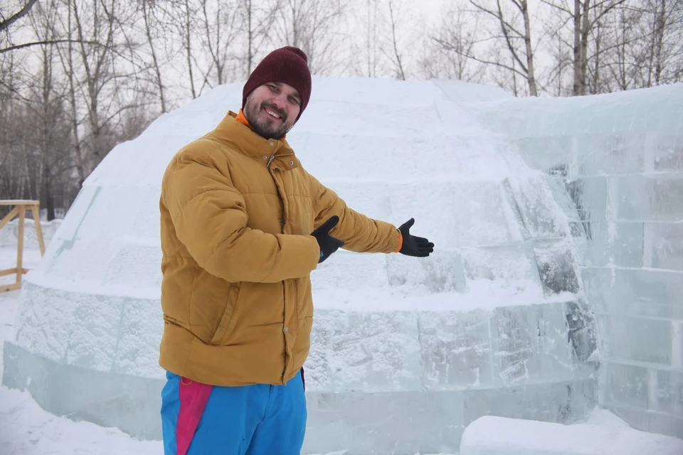 Михаил Дик и его ледяной дом на острове Татышев