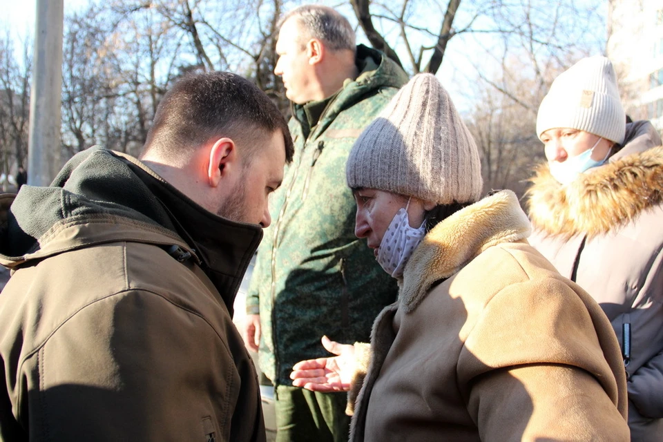 Денис Пушилин посетил пункты эвакуации в Донецке. Фото: Администрация Главы ДНР