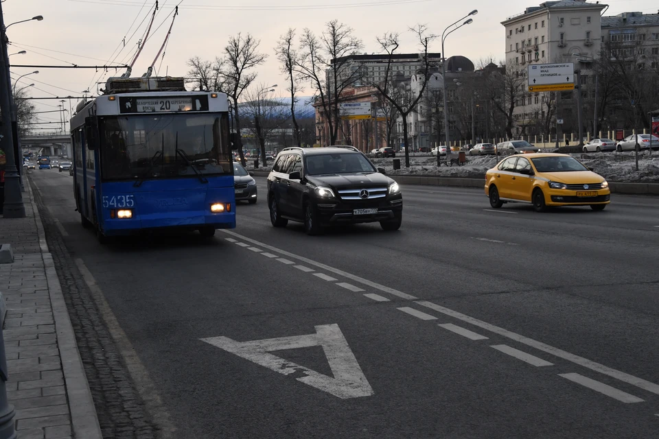 Так выглядят выделенные полосы на улицах Москвы