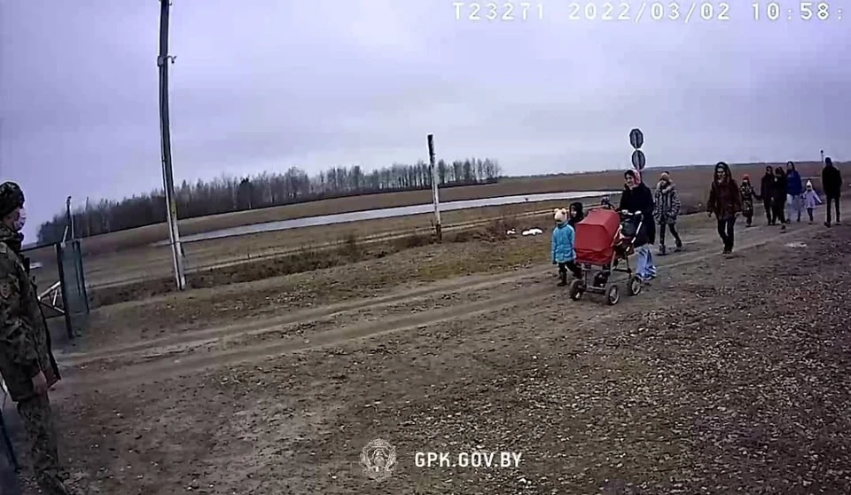 Украинцы из приграничных украинских деревень попросили убежища в Беларуси. Фото: стоп-кадр видео ГПК