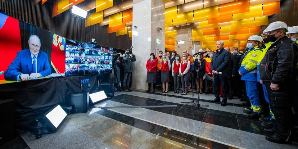 Владимир Владимирович Путин открывает новый сегмент БКЛ, декабрь 2021 года. Фото: stroi.mos.ru