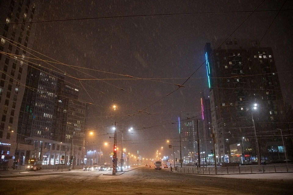 В Перми прошел ливневый снегопад.