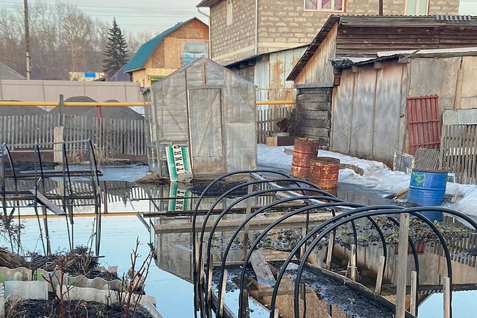 В Новосибирской области затопило огороды. Фото: служба МАСС.