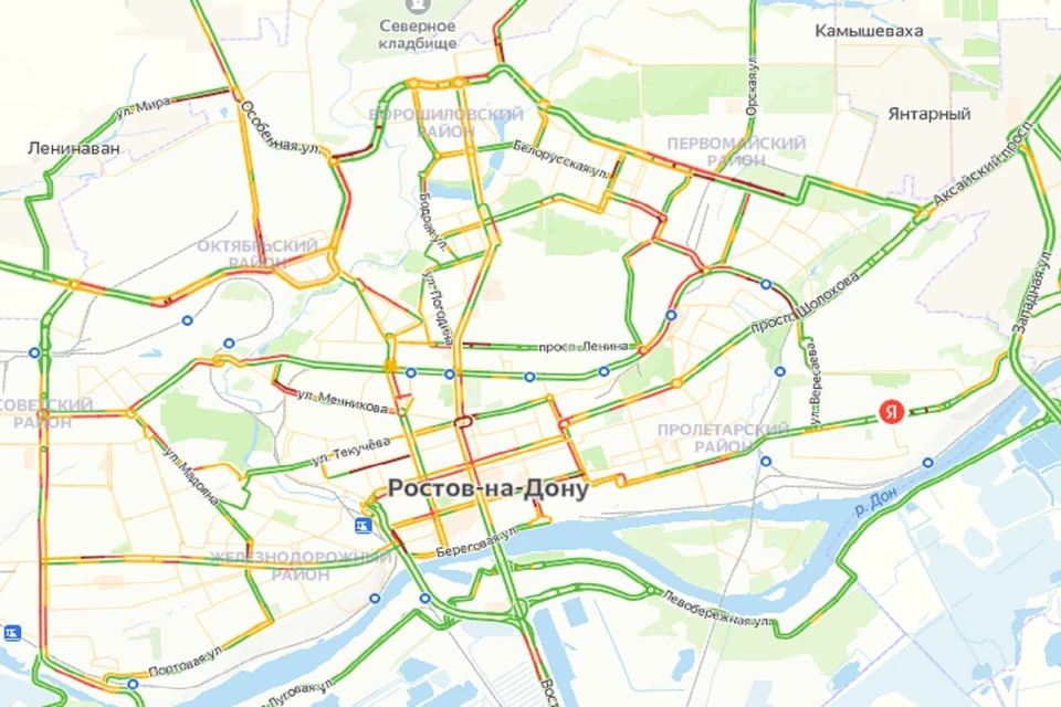 Вечерние пробки в Ростове.