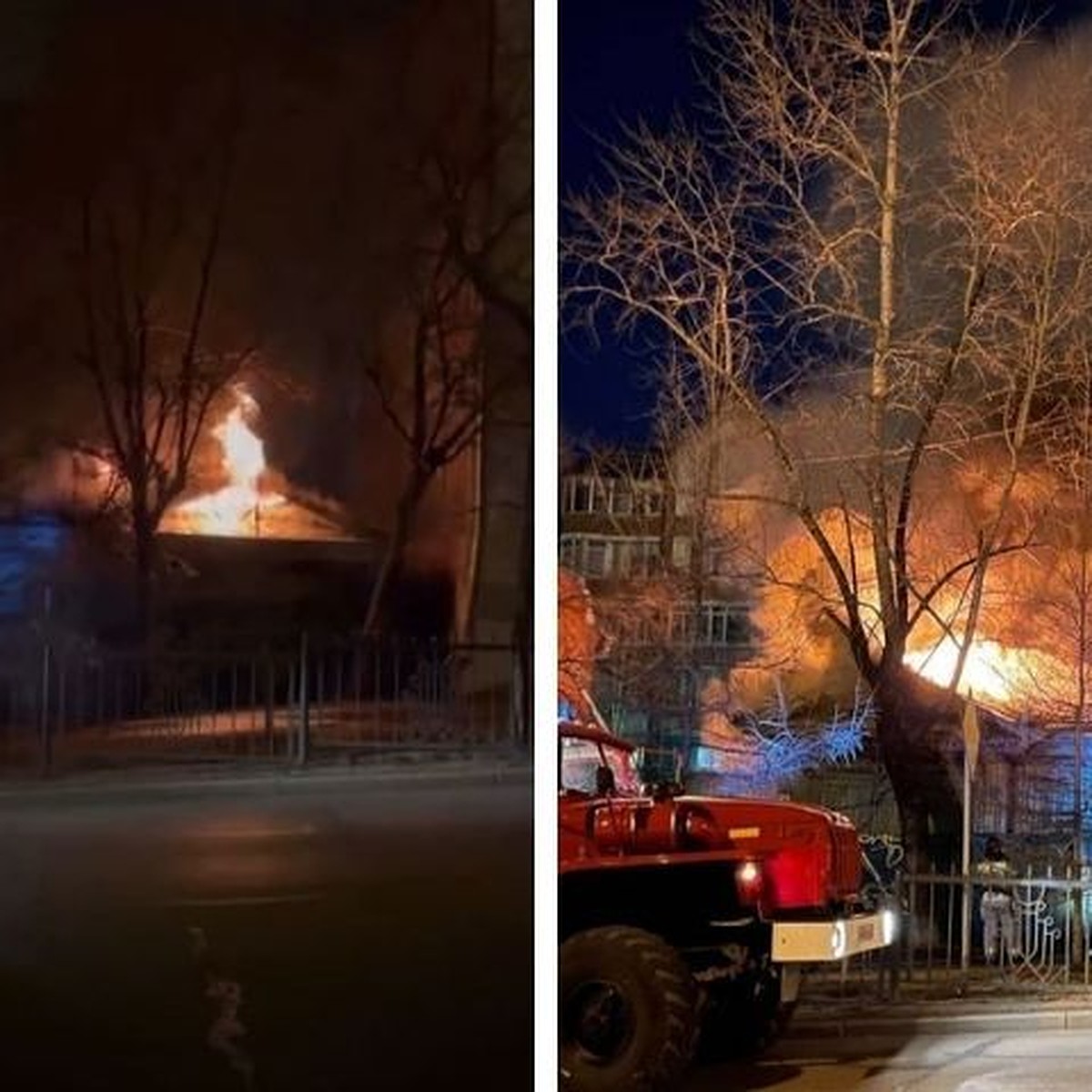 В ночном пожаре в центре Хабаровска погиб мужчина - KP.RU