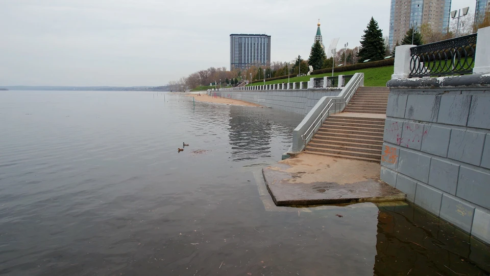 Лестницы тоже оказались под водой / Фото: Евгений Щекин