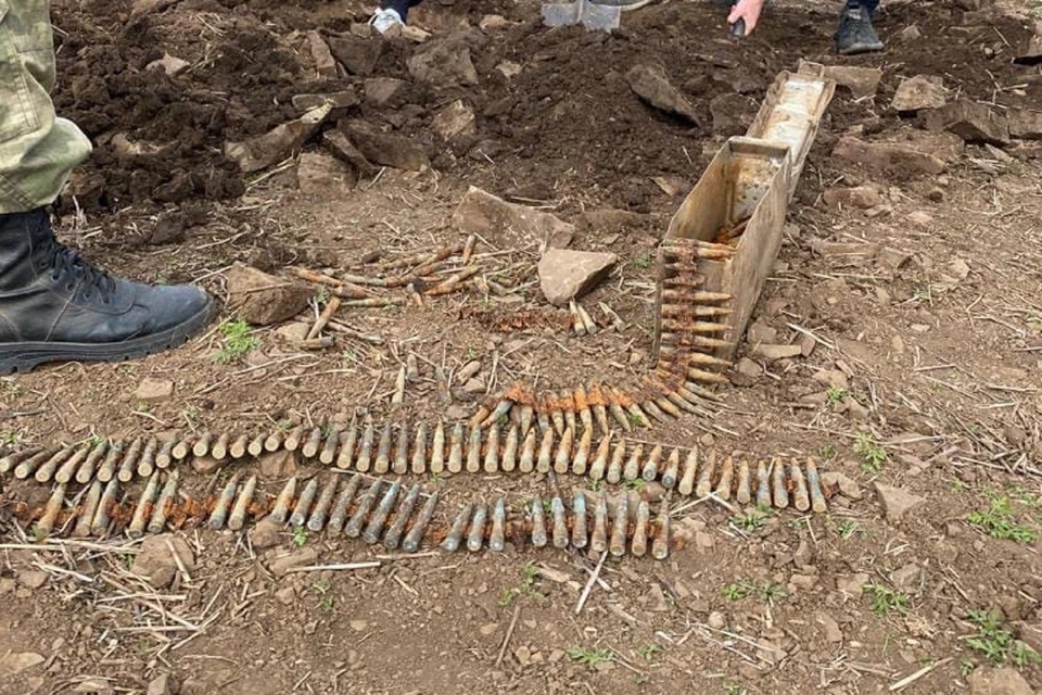 Под Ростовом откопали тела восьми красноармейцев. Фото: "Миус-Фронт".