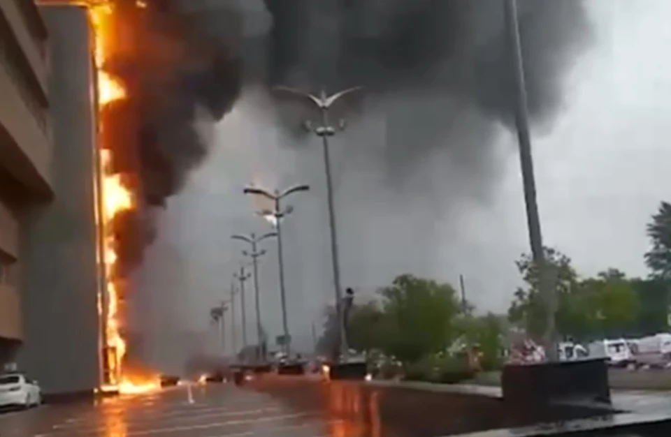 Пожар в столичном бизнес-центре локализован