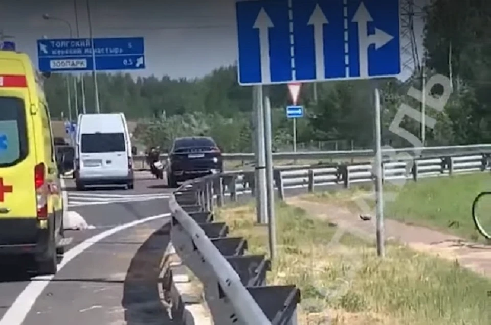 В Ярославле погиб мотоциклист. Скриншот с видео, группа "Свободный Ярославль"