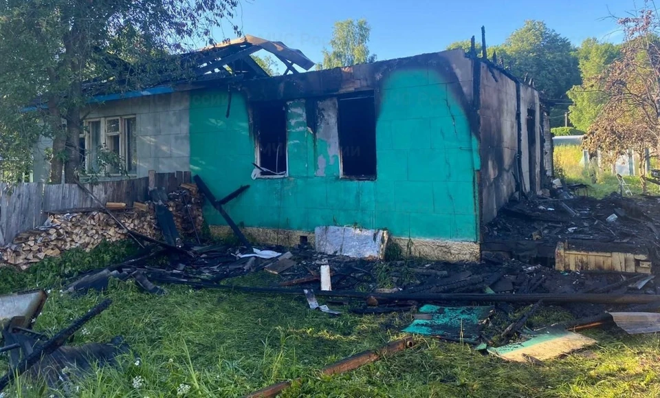 Человек пострадал при пожаре в селе Спас-Загорье.