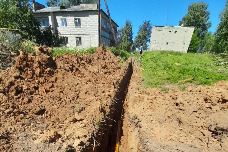 Снимок с места работ.
