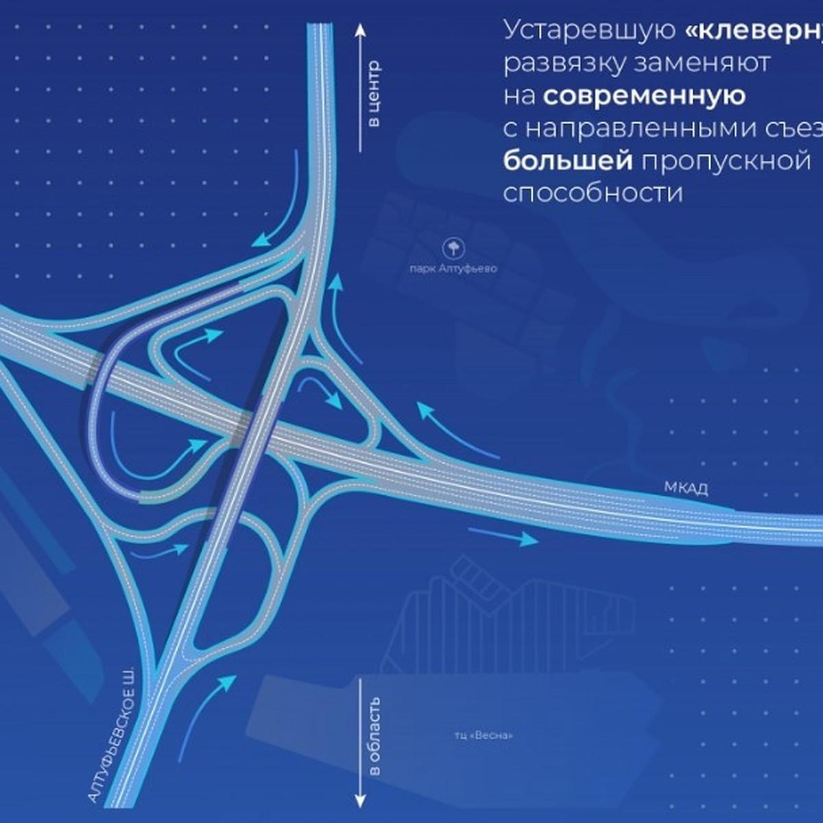 Эстакаду-съезд с Алтуфьевского шоссе на МКАД построят до конца этого года -  KP.RU